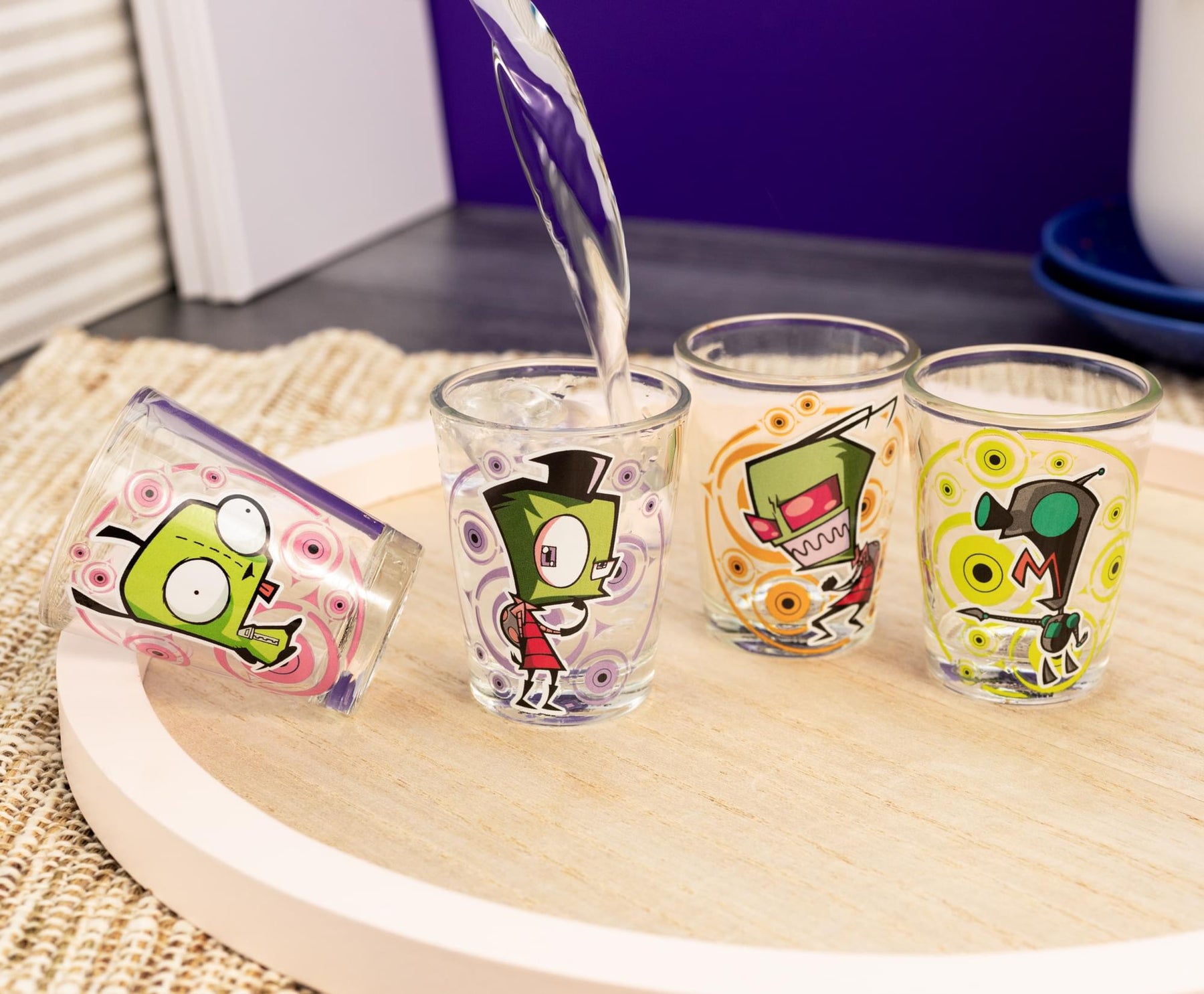 Invader Zim Characters 2-Ounce Mini Shot Glasses | Set of 4