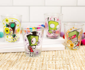 Invader Zim Characters 2-Ounce Mini Shot Glasses | Set of 4