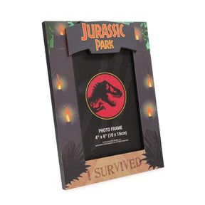 Jurassic Park "I Survived" Die-Cut Photo Frame | Holds 4 x 6 Inch Photos