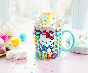 Sanrio Hello Kitty Hello Rainbows Ceramic Mug | Holds 20 Ounces