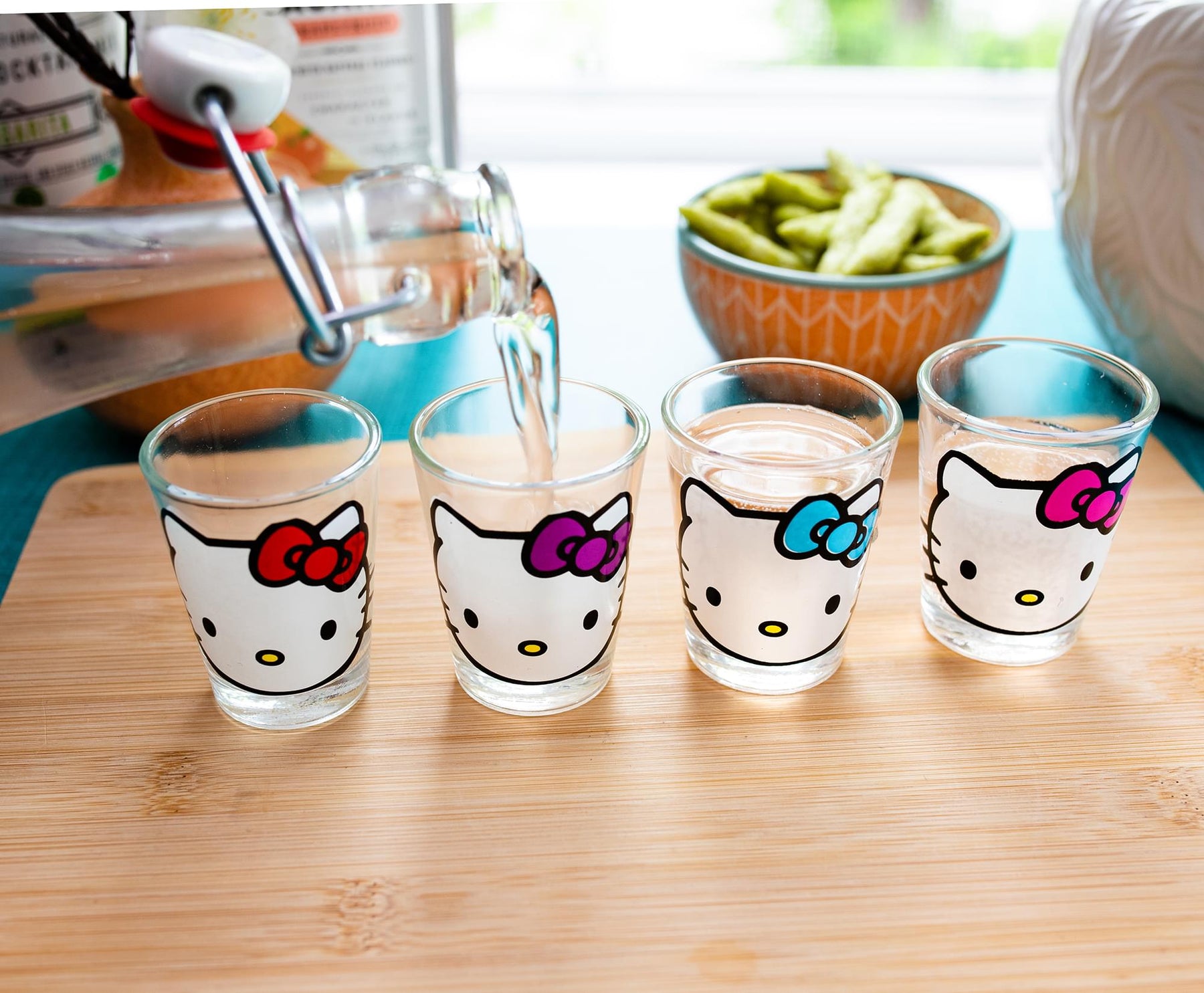 Sanrio Hello Kitty Faces 1.5-Ounce Mini Shot Glasses | Set of 4