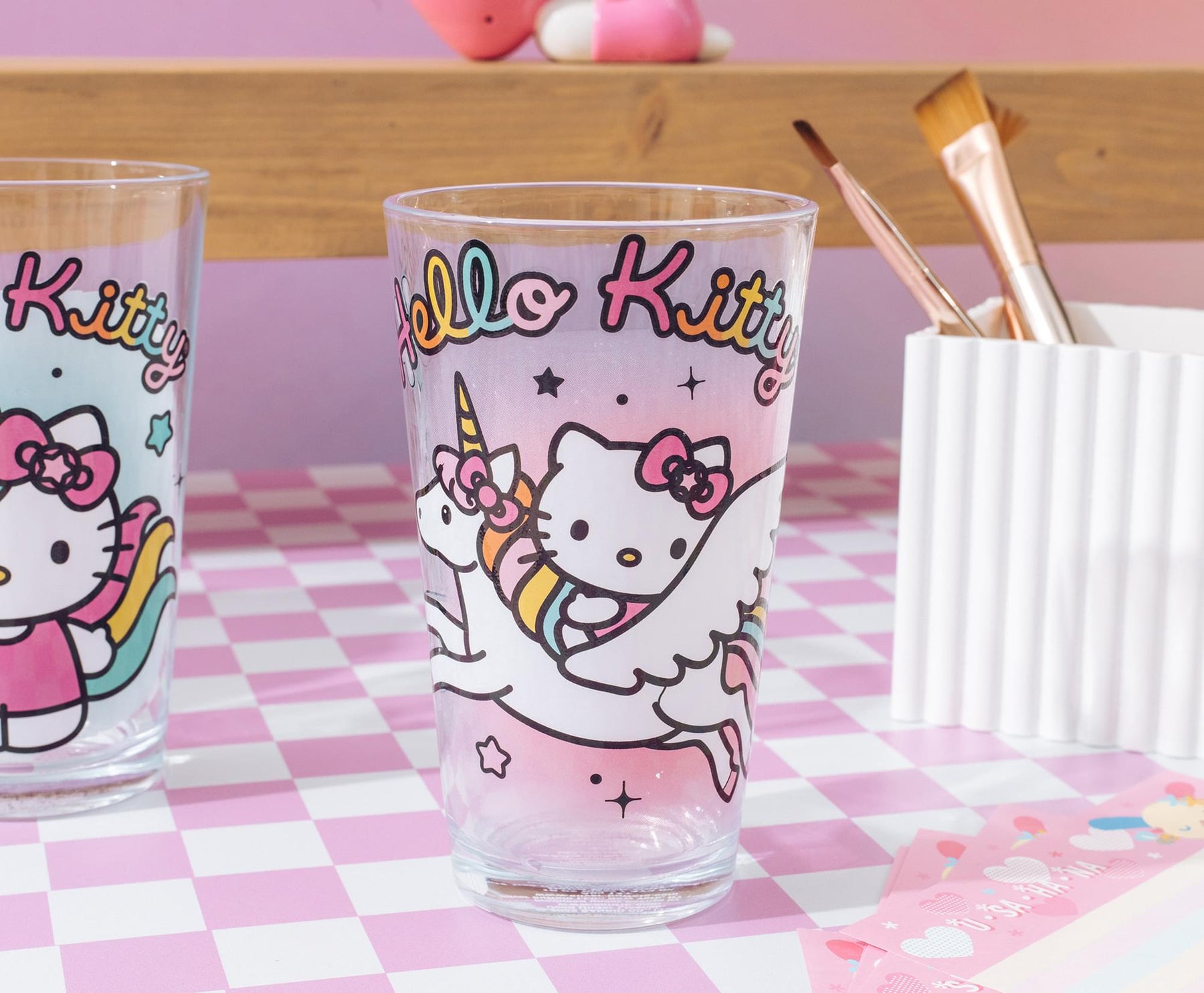 Sanrio Hello Kitty Unicorn 16-Ounce Pint Glasses | Set of 2