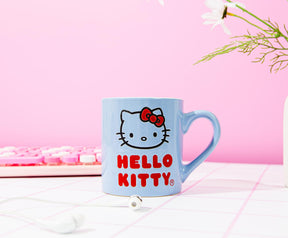 Sanrio Hello Kitty Logo Wax Resist Ceramic Mug | Holds 14 Ounces