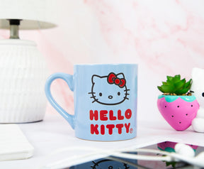 Sanrio Hello Kitty Logo Wax Resist Ceramic Mug | Holds 14 Ounces