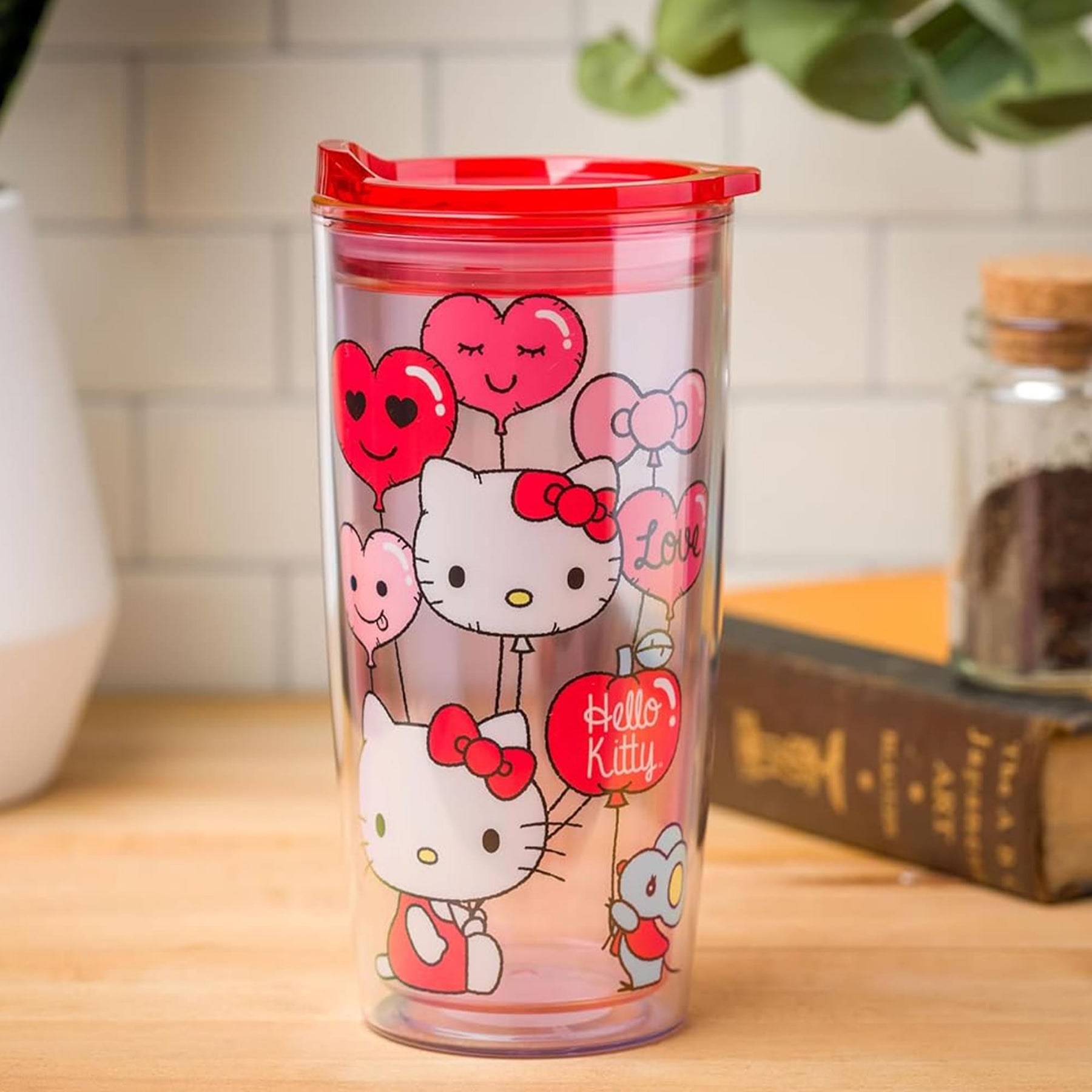 Sanrio Hello Kitty Love in the Air 20oz Double Wall Travel Tumbler w/ Lid