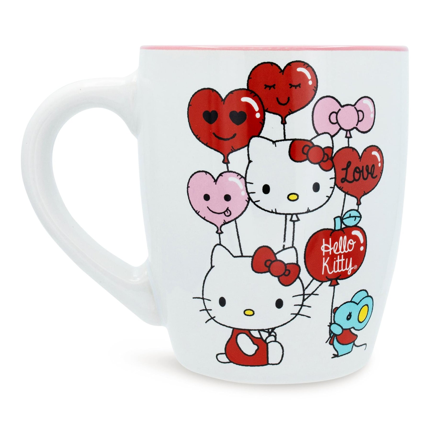 Sanrio Hello Kitty Heart Balloons Ceramic Latte Mug | Holds 25 Ounces