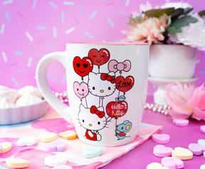 Sanrio Hello Kitty Heart Balloons Ceramic Latte Mug | Holds 25 Ounces