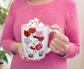 Sanrio Hello Kitty Heart Balloons Ceramic Latte Mug | Holds 25 Ounces