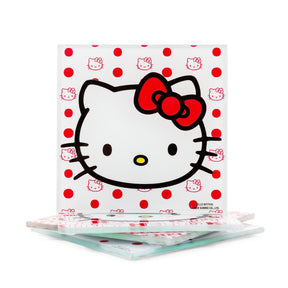 Sanrio Hello Kitty Red Bow Glass Coasters | Set of 4