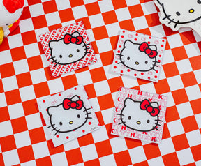 Sanrio Hello Kitty Red Bow Glass Coasters | Set of 4