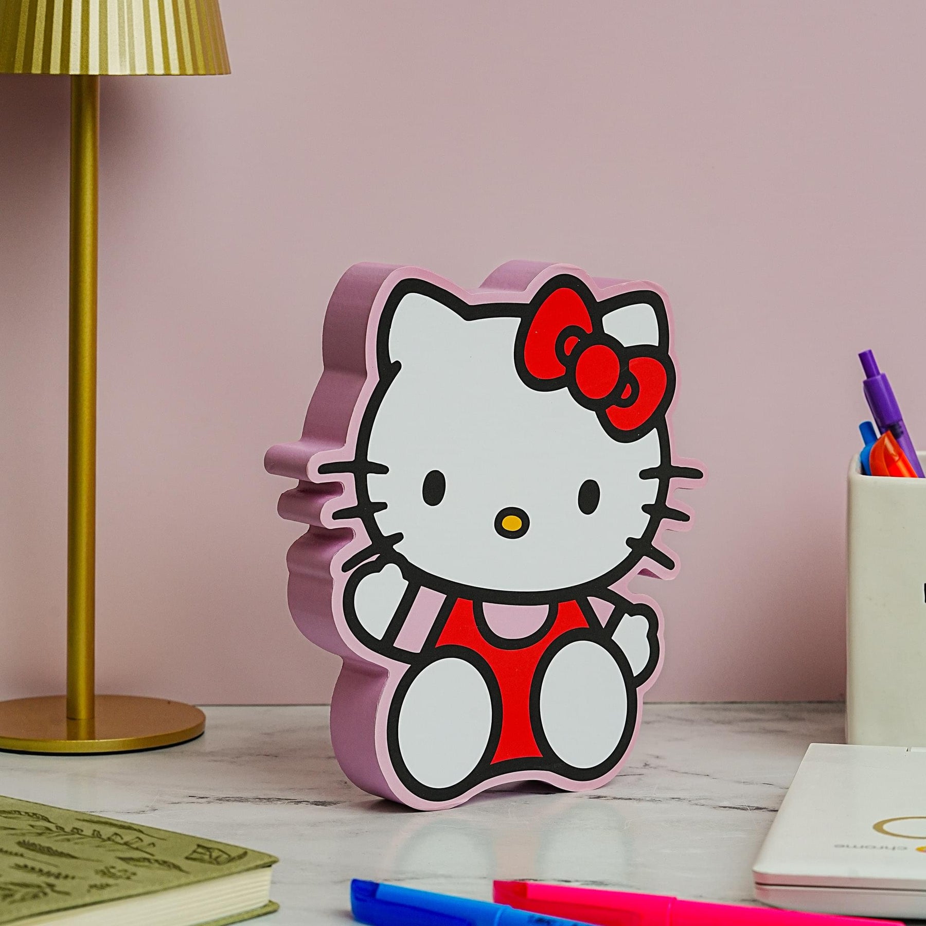 Sanrio Hello Kitty Waving Die-Cut Wooden Wall Art Sign