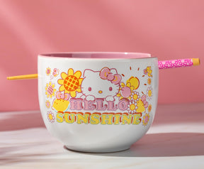 Sanrio Hello Kitty "Hello Sunshine" 20-Ounce Ramen Bowl and Chopstick Set