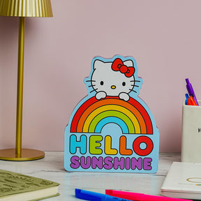 Sanrio Hello Kitty Rainbow Die-Cut Wooden Wall Art Sign