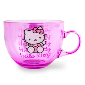 Sanrio Hello Kitty Pink Glass Mug | Holds 16 Ounces