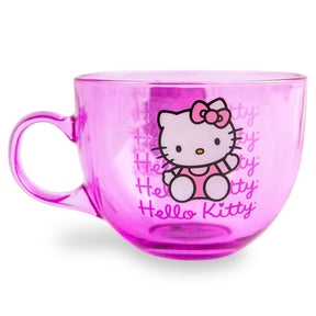 Sanrio Hello Kitty Pink Glass Mug | Holds 16 Ounces