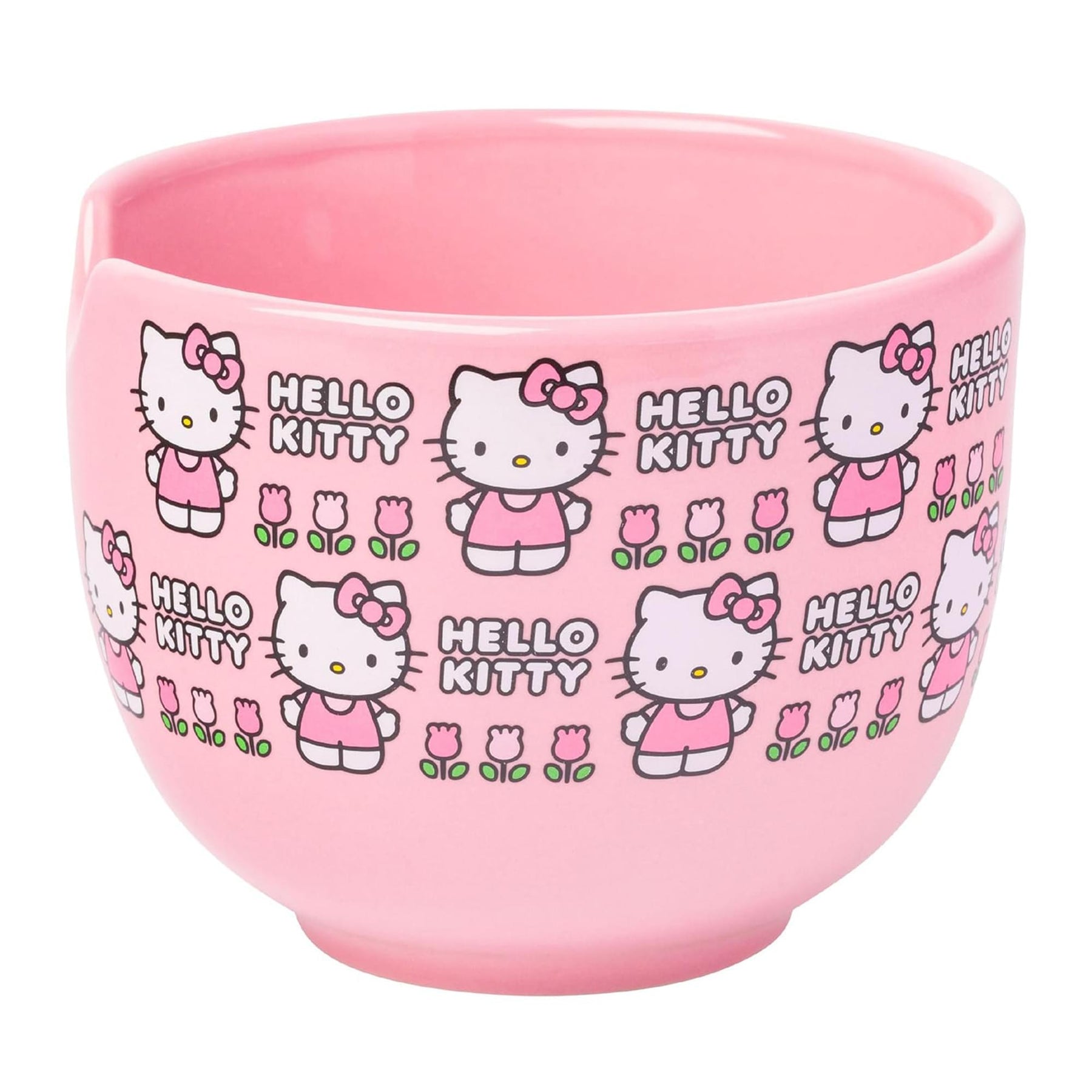 Sanrio Hello Kitty Face 20 Ounce Ceramic Ramen Bowl with Chopsticks