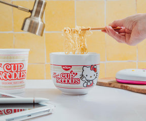 Sanrio Hello Kitty x Nissin Cup Noodles 20-Ounce Ramen Bowl and Chopstick Set