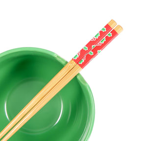 Sanrio Hello Kitty Holiday 20-Ounce Ceramic Ramen Bowl and Chopstick Set