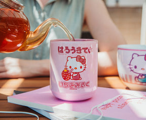 Sanrio Hello Kitty Strawberry Milk Asian Ceramic Tea Cup | Holds 9 Ounces