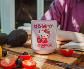 Sanrio Hello Kitty Strawberry Milk Asian Ceramic Tea Cup | Holds 9 Ounces