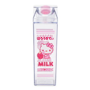 Sanrio Hello Kitty Strawberry Plastic Milk Carton Bottle | Holds 16 Ounces