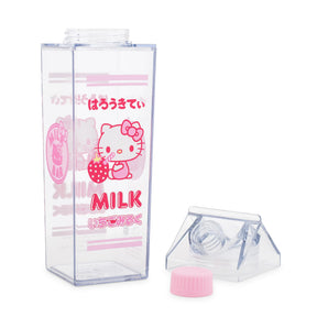 Sanrio Hello Kitty Strawberry Plastic Milk Carton Bottle | Holds 16 Ounces