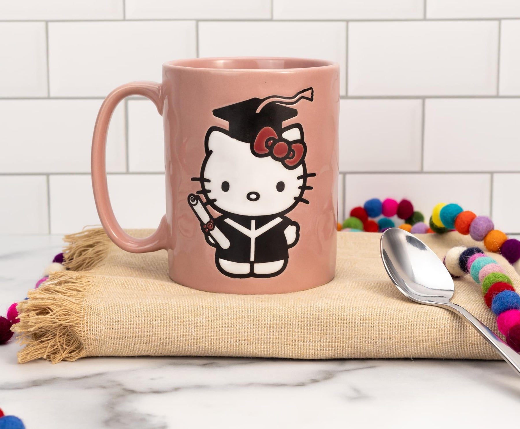 Sanrio Hello Kitty Graduation Ceramic Pottery Mug | Holds 17 Ounces