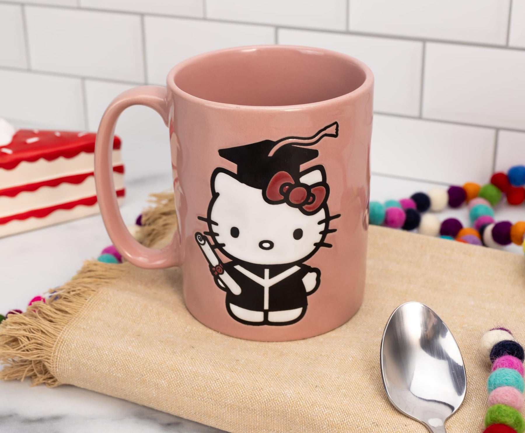 Sanrio Hello Kitty Graduation Ceramic Pottery Mug | Holds 17 Ounces