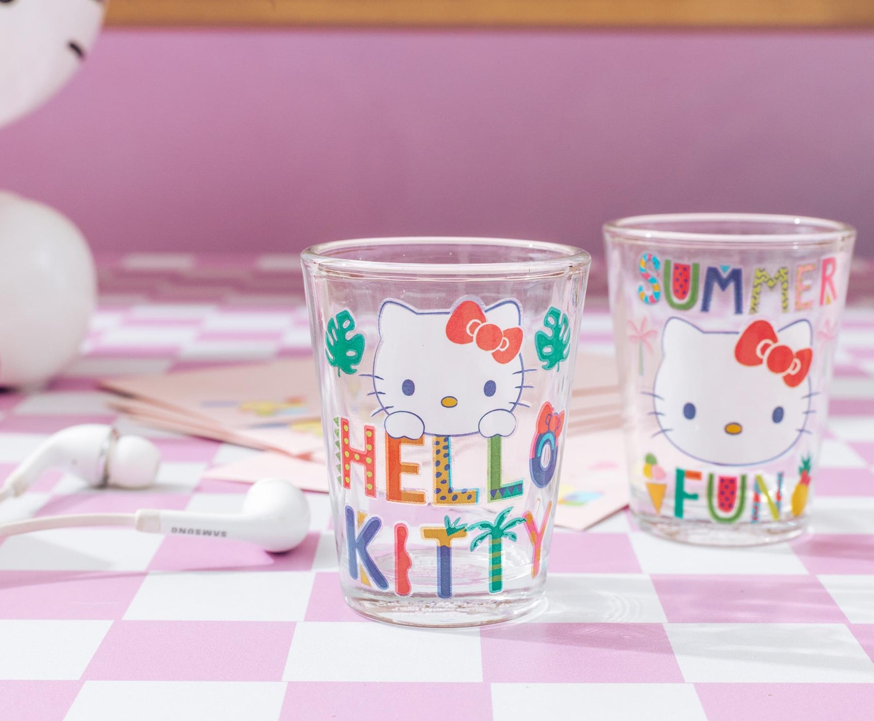 Sanrio Hello Kitty Summer Love 2-Ounce Mini Shot Glasses | Set of 6