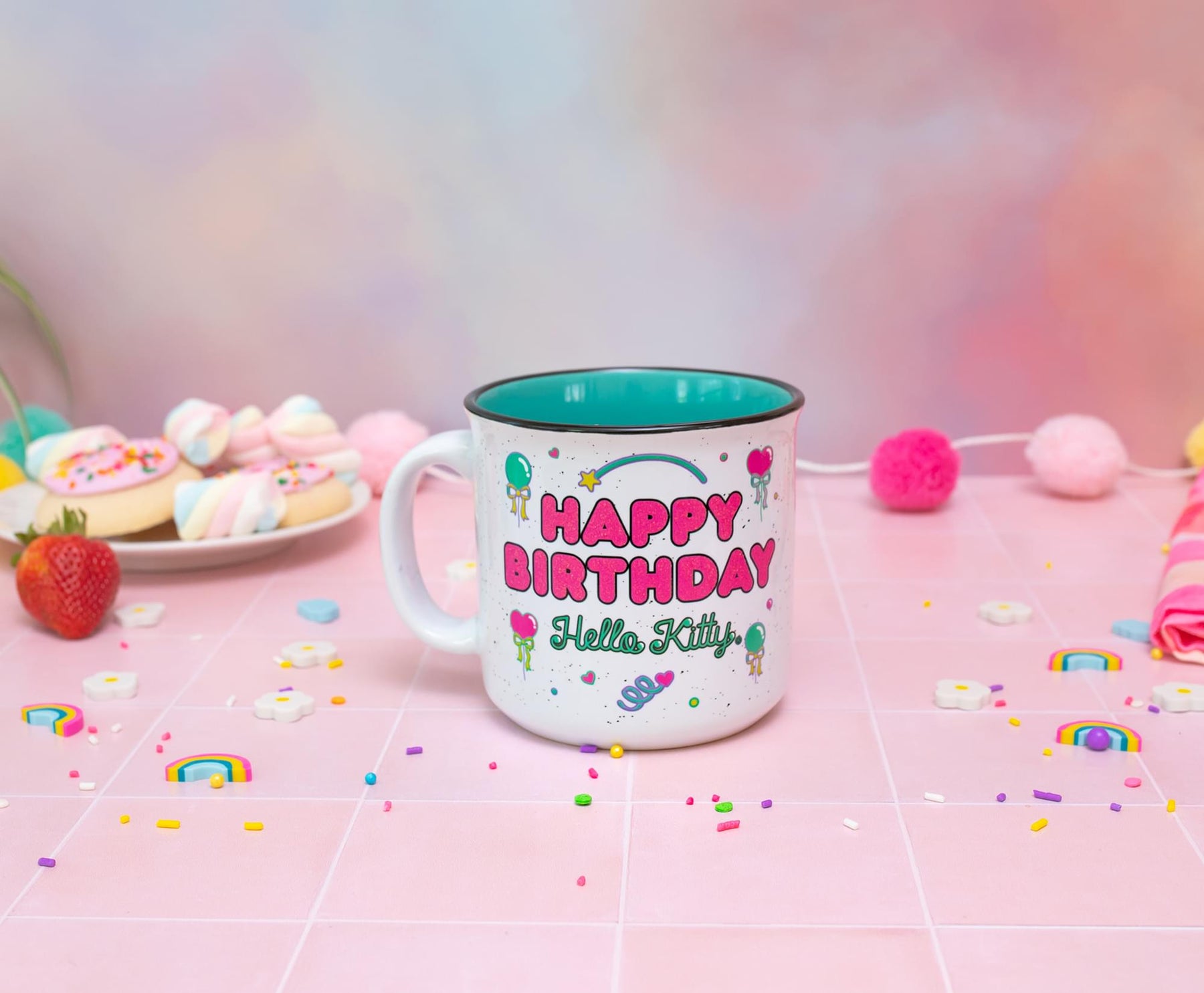 Sanrio Hello Kitty "Happy Birthday" Ceramic Camper Mug | Holds 20 Ounces