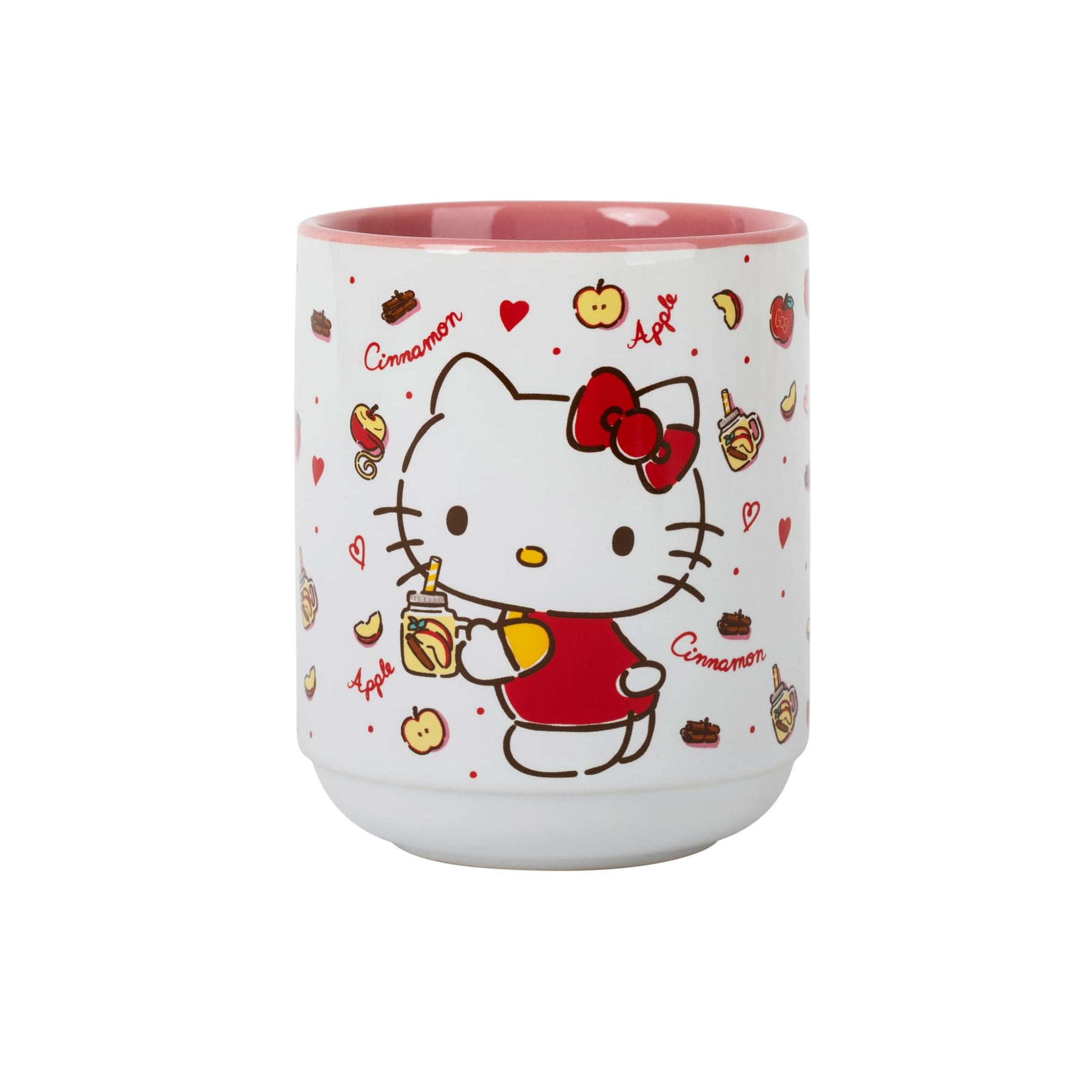 Sanrio Hello Kitty Cinnamon Apples Asian Ceramic Tea Cup | Holds 12 Ounces