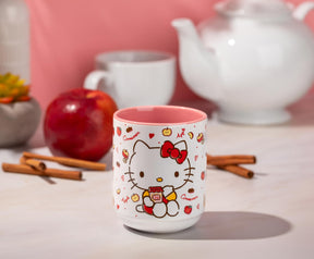 Sanrio Hello Kitty Cinnamon Apples Asian Ceramic Tea Cup | Holds 12 Ounces