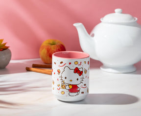 Sanrio Hello Kitty Cinnamon Apples Asian Ceramic Tea Cup | Holds 12 Ounces