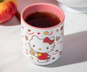 Sanrio Hello Kitty Cinnamon Apples Asian Ceramic Tea Cup | Holds 12 Ounces