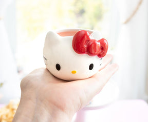 Sanrio Hello Kitty Red Bow Sculpted Ceramic Mini Mug | Holds 3 Ounces