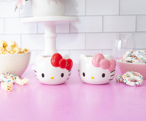 Sanrio Hello Kitty Red Bow Sculpted Ceramic Mini Mug | Holds 3 Ounces