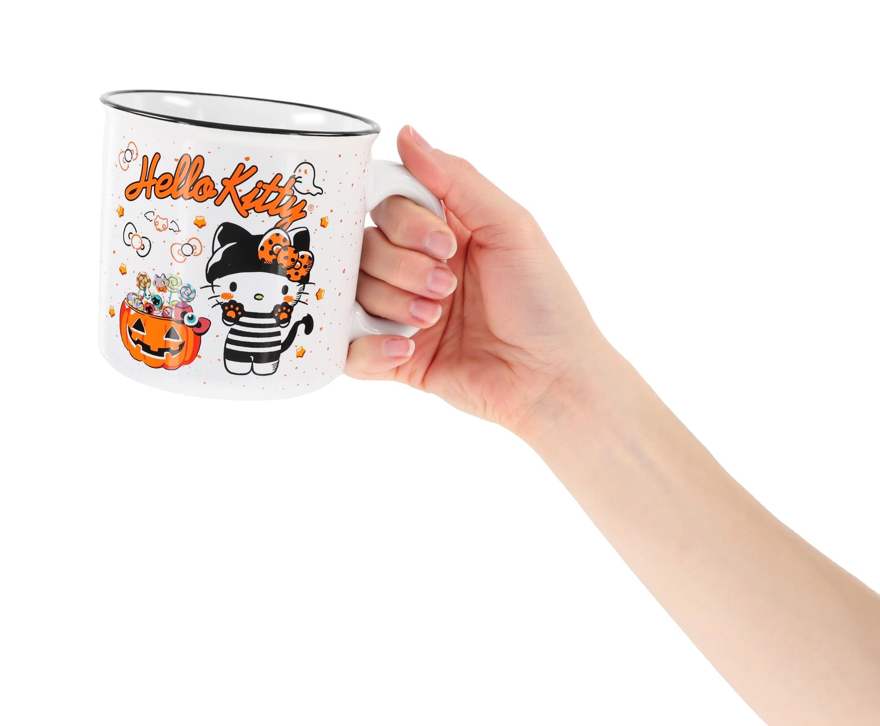 Sanrio Hello Kitty Halloween Trick-Or-Treat Ceramic Camper Mug | Holds 20 Ounces