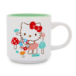 Sanrio Hello Kitty Mushrooms Single Stackable Ceramic Mug | Holds 13 Ounces