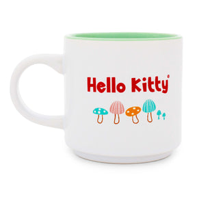 Sanrio Hello Kitty Mushrooms Single Stackable Ceramic Mug | Holds 13 Ounces