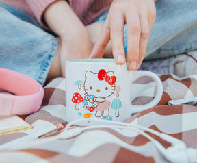 Sanrio Hello Kitty Mushrooms Single Stackable Ceramic Mug | Holds 13 Ounces