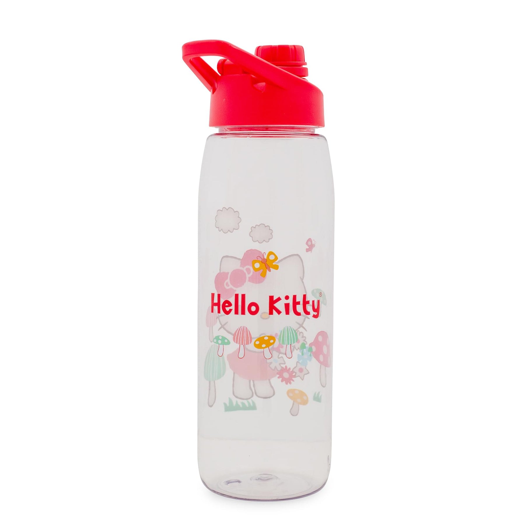 Sanrio Hello Kitty Mushrooms Water Bottle With Screw-Top Lid | Holds 28 Ounces