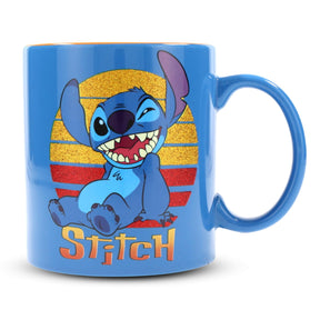 Disney Lilo & Stitch Sunset Ceramic Glitter Mug | Holds 20 Ounces