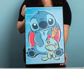 Disney Lilo & Stitch Scrump 13 x 19 Inch Hanging Wood Wall Art