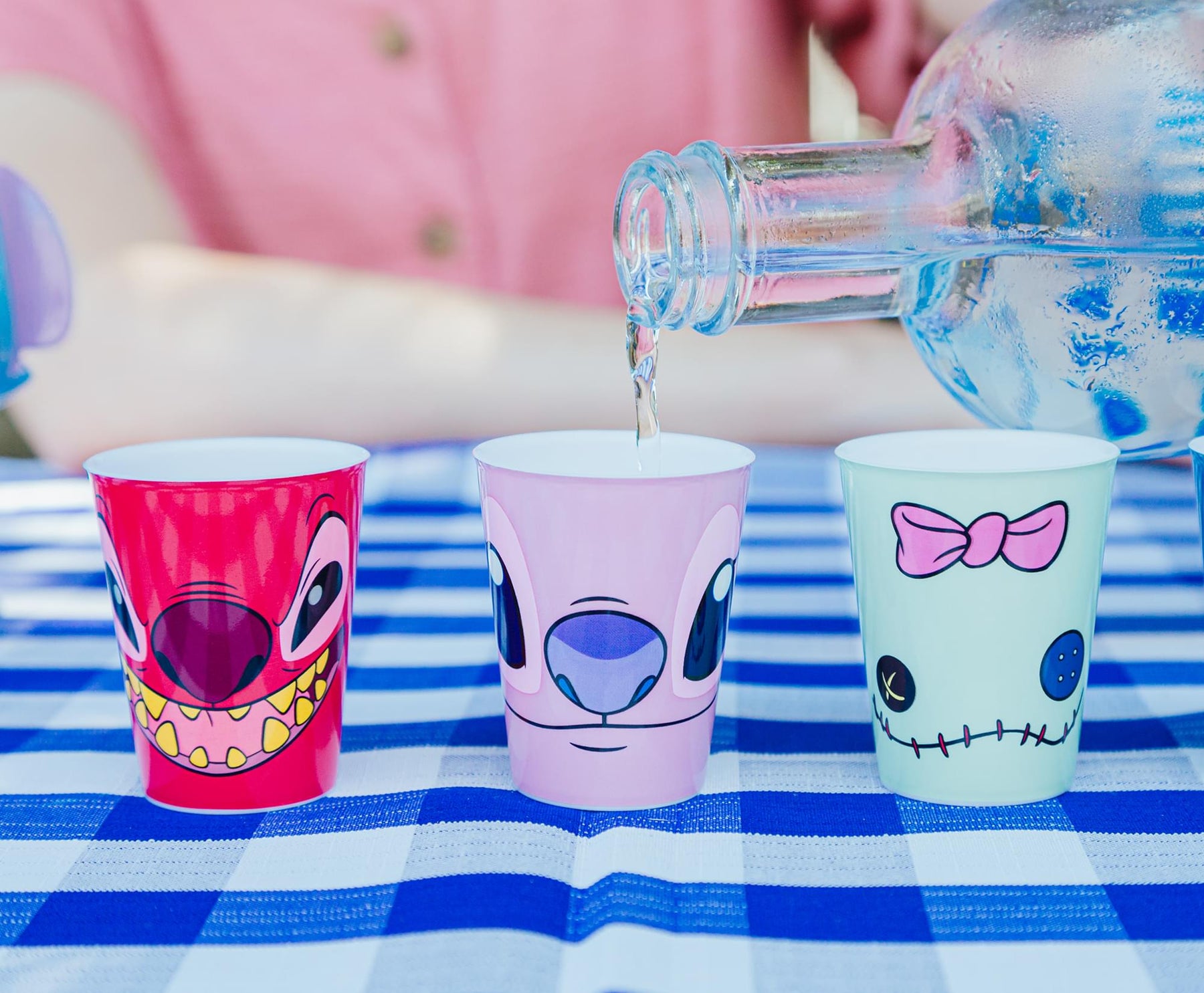 Disney Lilo & Stitch 4-Piece Plastic Mini Cup Set | Each Holds 2 Ounces