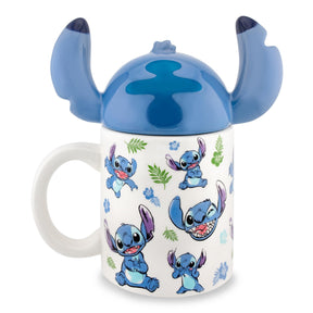 Disney Lilo & Stitch Ceramic Mug With Sculpted Topper | Holds 18 Ounces