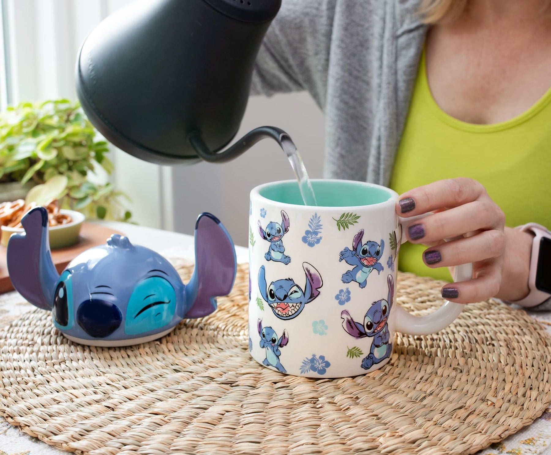 Disney Lilo & Stitch Ceramic Mug With Sculpted Topper | Holds 18 Ounces