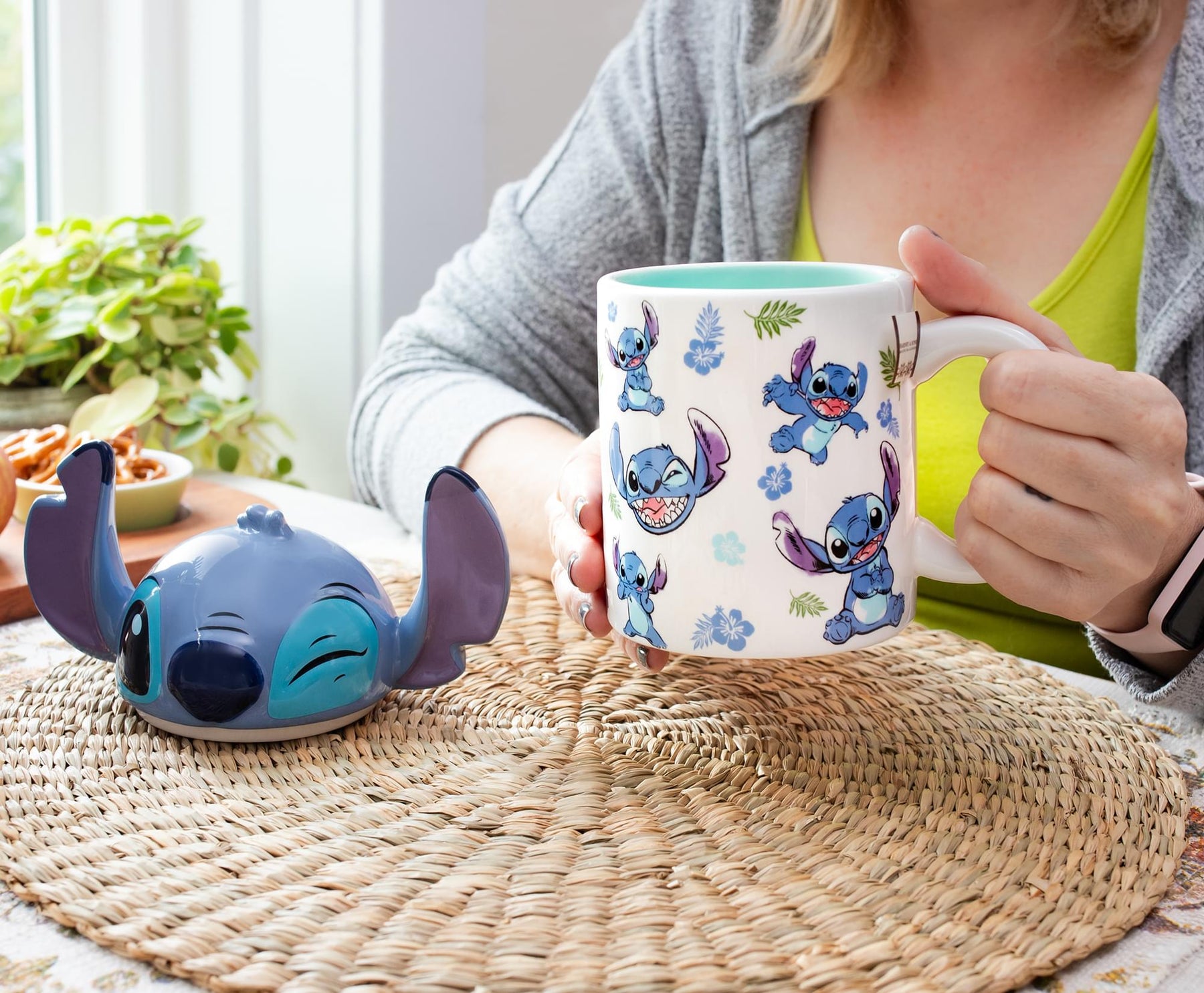 Disney Lilo & Stitch Ceramic Mug With Sculpted Topper | Holds 18 Ounces