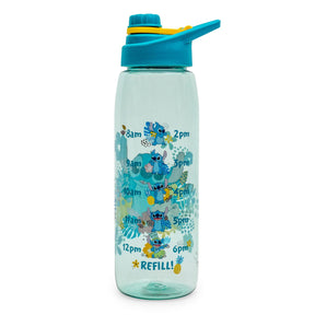 Disney Lilo & Stitch Tropical Water Bottle With Time Table | Holds 28 Ounces