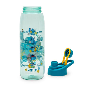 Disney Lilo & Stitch Tropical Water Bottle With Time Table | Holds 28 Ounces