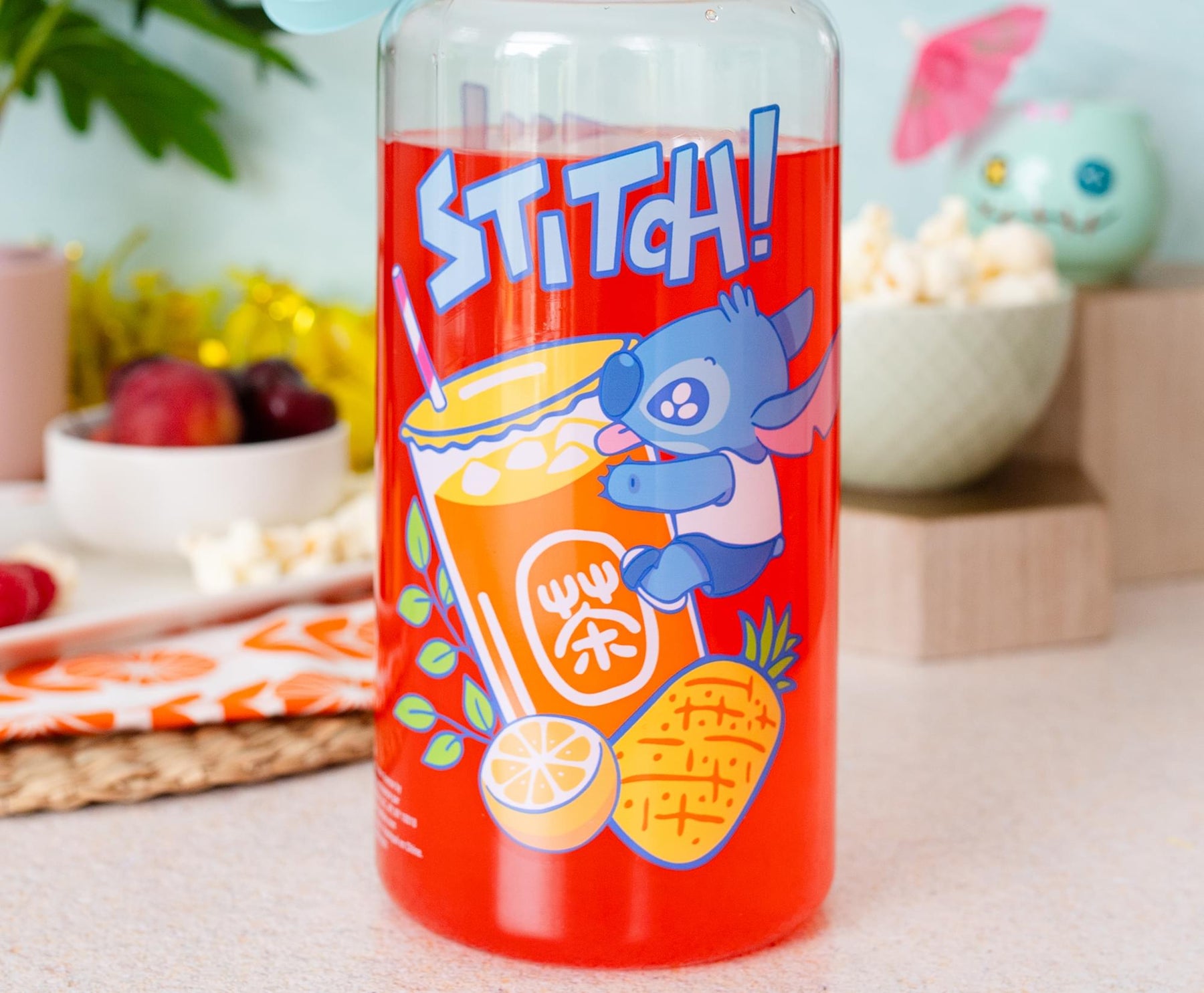 Disney Stitch Character Flip-Top Water Bottle White